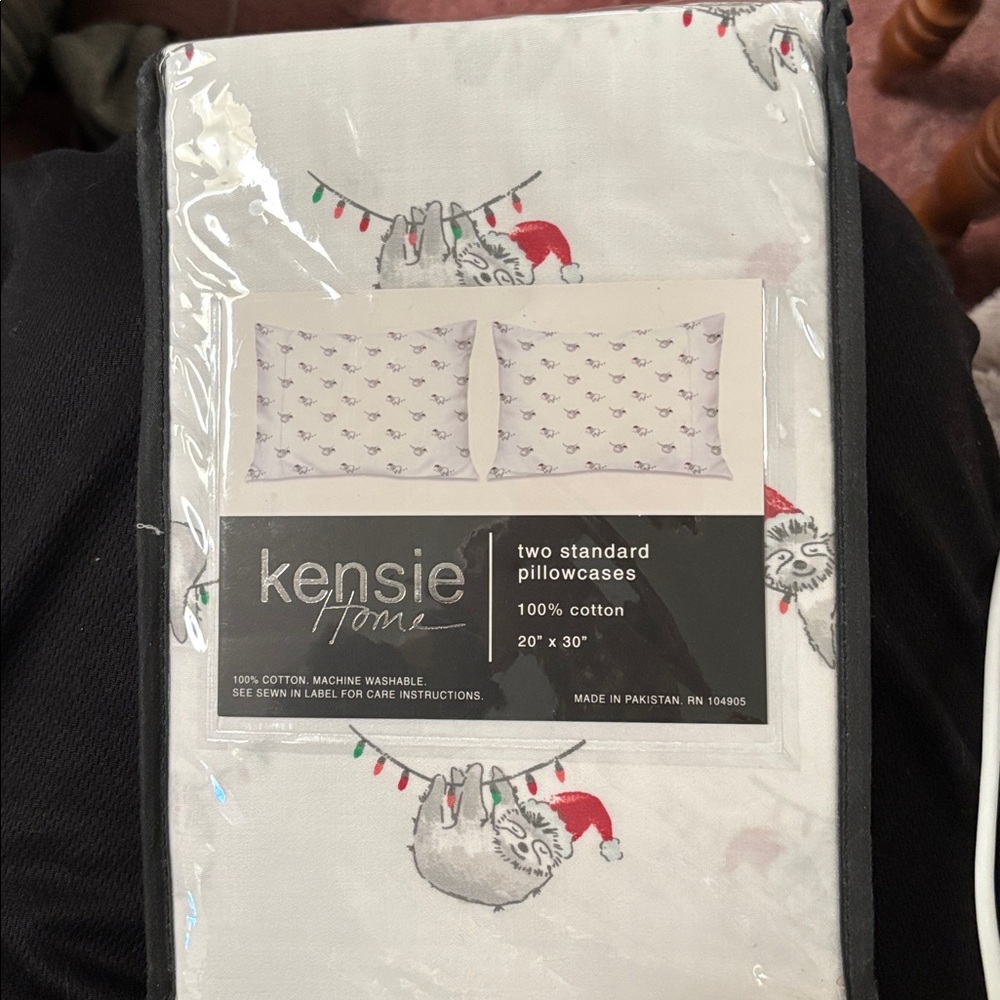 Kensie Festive Christmas 100% Cotton Standard Pillowcases